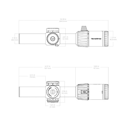 Vector Optics - Luneta biegowa LPVO Tauron 1-6x24 SFP - VTC-SMIL - Czarna - SCOC-49