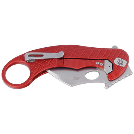 Nóż LionSteel L.E.One Karambit Red Aluminium, Stone Washed MagnaCut by Emerson Design (LE1 A RS)