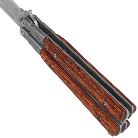 Nóż składany Balisong (motylek) Marinez Albainox wood 100 mm - 02071