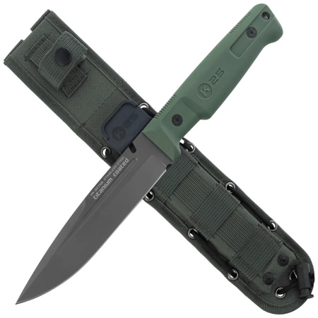 Nóż K25 RK-32756 Green Rubber, Titanium-Coated 4Cr13Mov