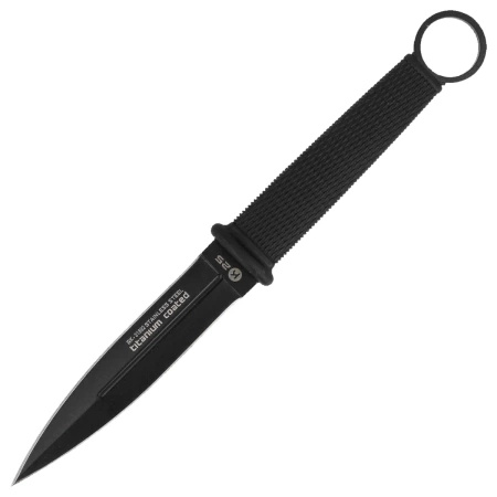 Nóż K25 Tactical Botero Dagger Black Rubber, Black Titanium 7Cr17Mov (31892)