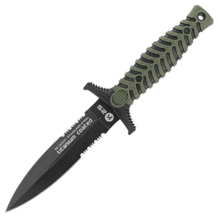 Nóż boot K25 Tactical Green ABS-Rubber, Titanium Coated (32207)