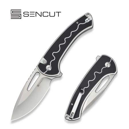 Nóż składany Sencut Squiggy White/Black G10, Satin 9Cr18MoV (S24082A-1)