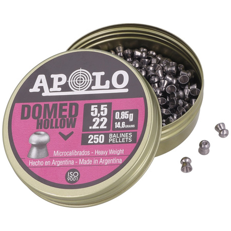 Apolo - Śrut Domed Hollow 5.5 mm, 250 szt. 0.95g/14.6gr (19702)
