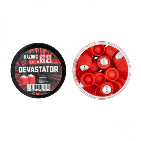 RazorGun - Kule metalowe Steel Core Devastator kal. .68 / 40 szt. do Umarex T4E HDS 68 kal.