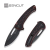 Nóż składany Sencut Squiggy Burgundy/Black G10, Black 9Cr18MoV (S24082A-3)