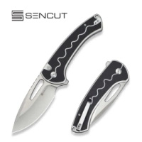 Nóż składany Sencut Squiggy White/Black G10, Satin 9Cr18MoV (S24082A-1)