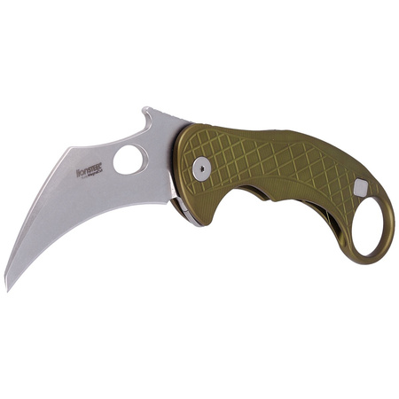 Nóż LionSteel L.E.One Karambit Green Aluminium, Stone Washed MagnaCut by Emerson Design (LE1 A GS)