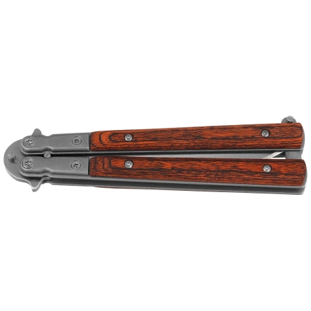 Nóż składany Balisong (motylek) Marinez Albainox wood 100 mm - 02071