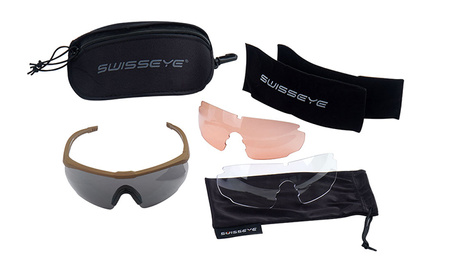 SwissEye - Okulary balistyczne Blackhawk - Brązowe oprawki - 40422