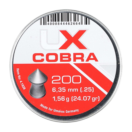 Umarex - Śrut diabolo Cobra Pointed Ribbed 6,35/200