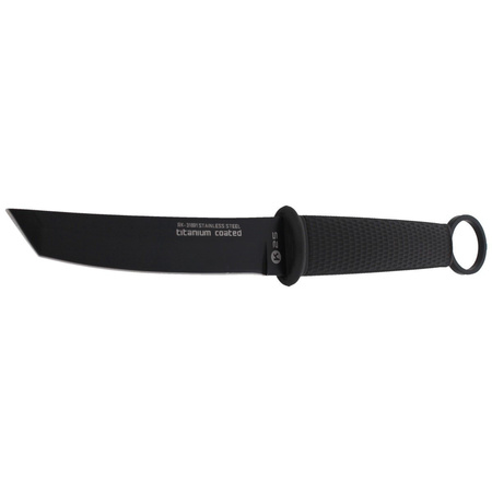 Nóż K25 Tactical Botero Tanto Black Rubber, Black Titanium 7Cr17Mov (31891)