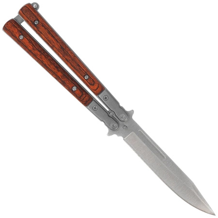 Nóż składany Balisong (motylek) Marinez Albainox wood 100 mm - 02071