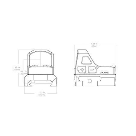 Vector Optics - Kolimator otwarty Frenzy-S 1x17x21 - MGT/RMS - Weaver - Czarny - SCRD-73
