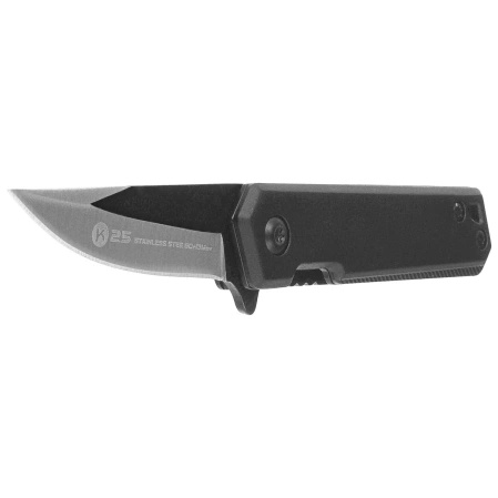 Nóż składany na szyję K25 18743 Pendant Neck Knife - Black Aluminium, Satin Titanium