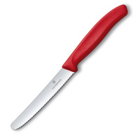 Victorinox - Nóż kuchenny Swiss Classic - Ząbkowany - Czerwony - 6.7831