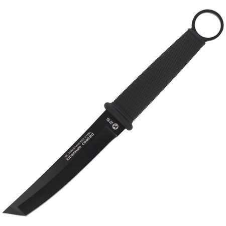 Nóż K25 Tactical Botero Tanto Black Rubber, Black Titanium 7Cr17Mov (31891)