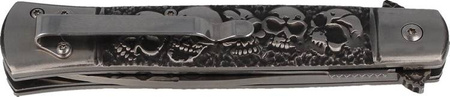 Nóż składany Herbertz Solingen Italian Dagger Czaszki Folder (584013)