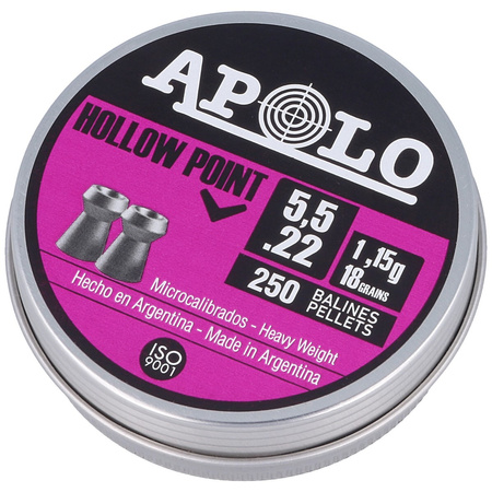 Apolo - Śrut Hollow Point 5.52 mm, 250 szt. 1.15g/18.0gr (19701-2)