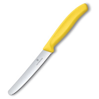 Victorinox - Nóż kuchenny Swiss Classic - Ząbkowany - Żółty - 6.7836.L118