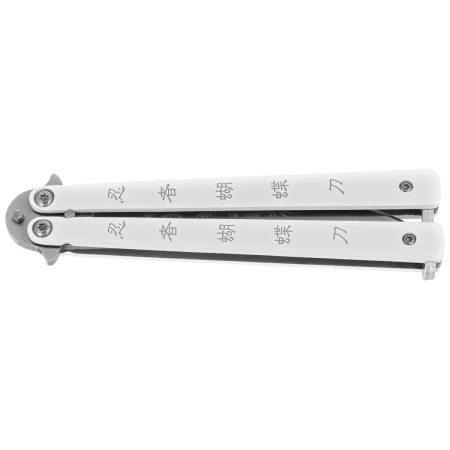 Nóż motylek Martinez Albainox Balisong Ninja Dragon White Stainless Steel, Satin 3Cr13MoV (02096)