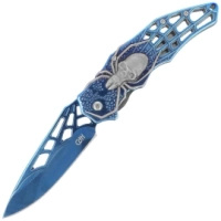 Nóż składany Herbertz Solingen RainBlue Spider, 3D Motyw 90mm (586412)