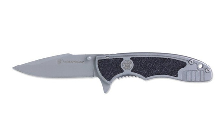 Smith&Wesson - Nóż składany Drop Point Silver/Black Handle - 1084306