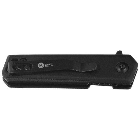 Nóż składany na szyję K25 18743 Pendant Neck Knife - Black Aluminium, Satin Titanium