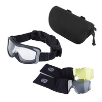 Bolle Safety - Gogle balistyczne z wymiennymi wizjerami - Wentylowana ramka - Czarny - X1000T70M