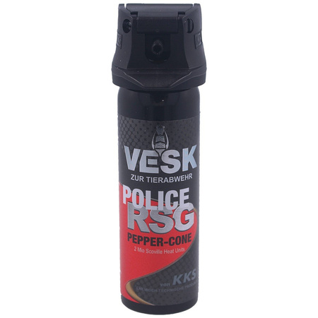 Gaz pieprzowy KKS VESK RSG Police 2mln SHU, Cone 63ml (12063-C)