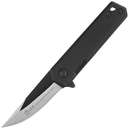 Nóż składany na szyję K25 18743 Pendant Neck Knife - Black Aluminium, Satin Titanium
