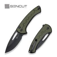 Nóż składany Sencut Squiggy Black/Green G10, Black 9Cr18MoV (S24082A-2)