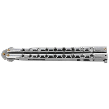Nóż składany motylek Martinez Albainox Big Balisong Chrom Zamak, Mirror 3Cr13Mov (02052-C)