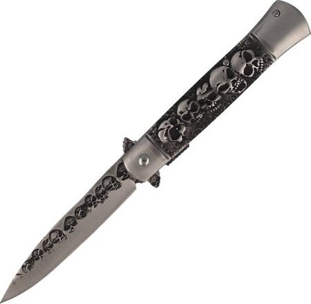 Nóż składany Herbertz Solingen Italian Dagger Czaszki Folder (584013)