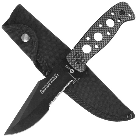 Nóż K25 Tactical Grey Aluminium, Black Titanium 7Cr17Mov (31824)