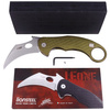 Nóż LionSteel L.E.One Karambit Green Aluminium, Stone Washed MagnaCut by Emerson Design (LE1 A GS)