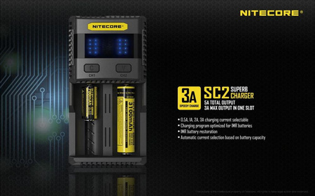 Ładowarka do akumulatorów - Nitecore SC2