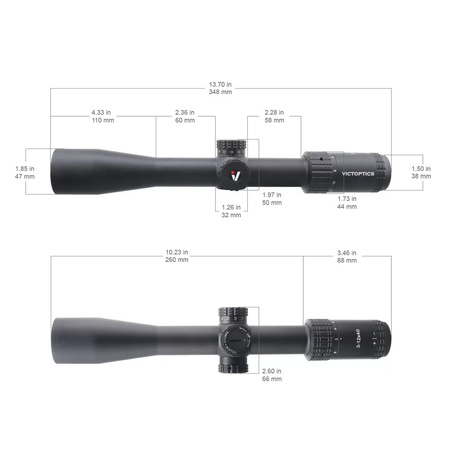 VictOptics - Luneta celownicza S4 3-12x40 SFP - MDL - Czarna - OPSL31
