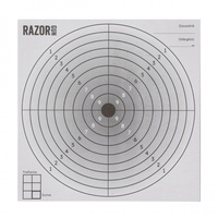 RazorGun - Tarcza strzelecka RGun 14x14 czarny środek - 100 szt